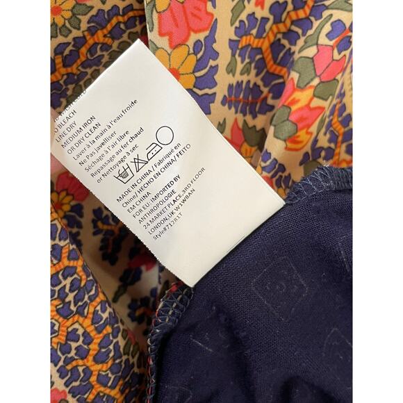 Tiny Anthropologie Paisley long sleeve Henley popover Blouse size M - Picture 6 of 6